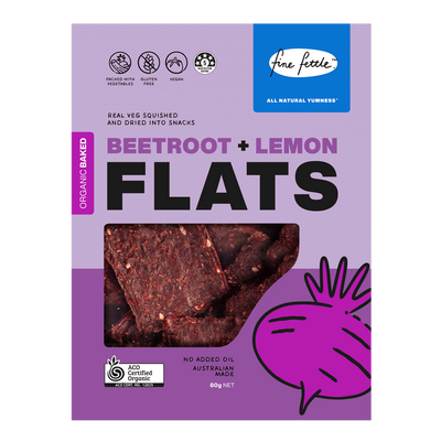 Organic Beetroot with Lemon Zest Flats - Healthy Snacks