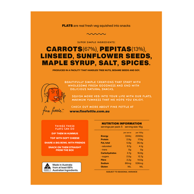 Carrot & Pepita Flats - Healthy Snacks